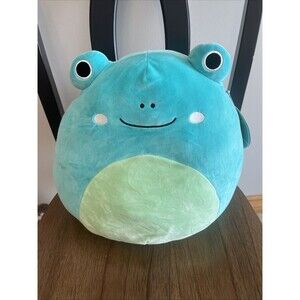 New With Tags Squishmallow Robert the Aqua Frog 12” Plush Kellytoy Washable